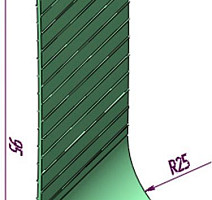 Плинтус TKM 25  для завода на стену
